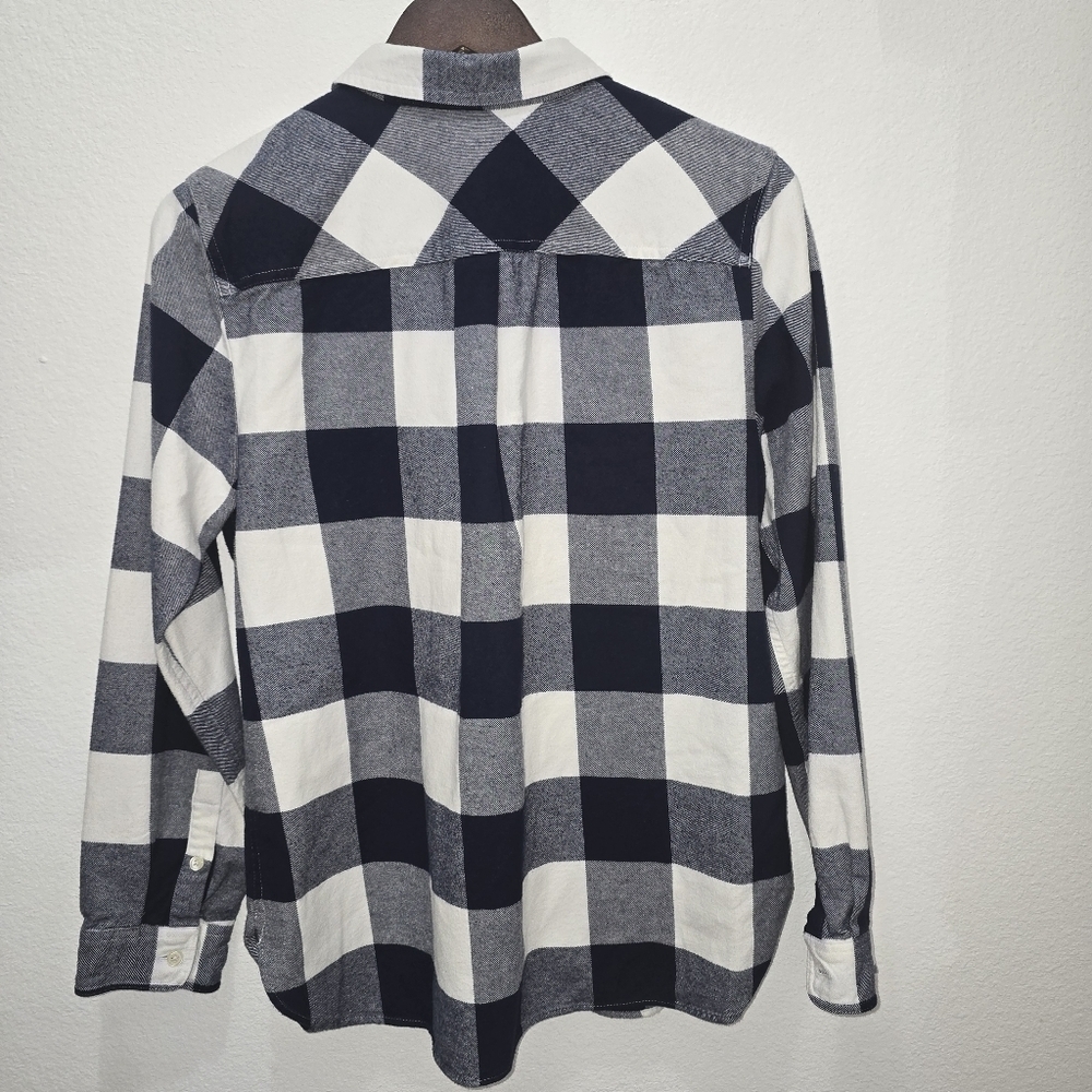 J.Crew Navy and White Checkered Shirt - Picture 6 of 11
